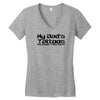 my dad's tattoos are cooler than yours Women's V-Neck T-Shirt