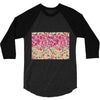 pink triangle print 3/4 Sleeve Shirt