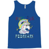 unicorns are born in february cute unicorn Tank Top