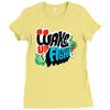 wake up and fight Ladies Fitted T-Shirt