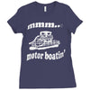 motorboatin pontoon Ladies Fitted T-Shirt