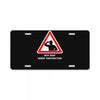 body under construction road sign License Plate
