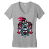 mr topstache vs jthree Women's V-Neck T-Shirt