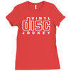 vinyl disc jockey dj Ladies Fitted T-Shirt