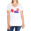 happy independence day the united states Ladies Curvy T-Shirt
