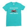 case ih red tractor boy comin' through Ladies Fitted T-Shirt