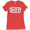 2x dot sticker vinyl decal d.o Ladies Fitted T-Shirt