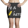 be a hero logo white Mini Skirts
