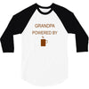 grandpa powered by coffee 3/4 Sleeve Shirt