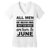 all men are created equal june Women's V-Neck T-Shirt