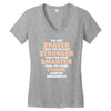 Braver Stronger Smarter Uterine Cancer Awareness Women's V-Neck T-Shirt