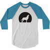 wolf howling at moon 3/4 Sleeve Shirt
