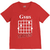 gsus saves chord V-Neck Tee