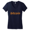 bitcoin Women's V-Neck T-Shirt