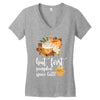but first pumpkin space latte Women's V-Neck T-Shirt