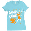 shamble to the cure zombie 5k Ladies Fitted T-Shirt
