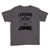 Legends Are Born In June Youth Tee