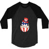 4th of July Peeking Baby Inside Egg 3/4 Sleeve Shirt