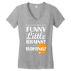 funny little brains Women's V-Neck T-Shirt