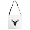 deer head vector Adjustable Strap Totes