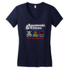 basements and kittens Women's V-Neck T-Shirt