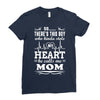 There's This Boy Who Stole My Heart He Calls Me Mom Ladies Fitted T-Shirt