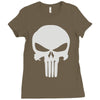 the punisher skull head Ladies Fitted T-Shirt