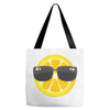 Lemon with Glasses Tote Bags