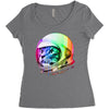 astronaut space cat new Women's Triblend Scoop T-shirt
