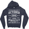 legends were born in october genuıne 1996 qualıty one kind of aged l Zipper Hoodie