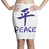 peace chinese writing language Pencil Skirts