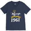kings are born in 1961 V-Neck Tee