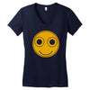funny smiley face Women's V-Neck T-Shirt