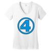 number 4 Women's V-Neck T-Shirt