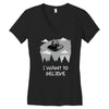 i want to believe in kang and kodos Women's V-Neck T-Shirt