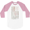 Vintage Usa Flag 3/4 Sleeve Shirt