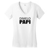 dimelo papi nicky jam reggaeton regueton  black Women's V-Neck T-Shirt