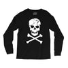 skull and crossbones pirate neon Long Sleeve Shirts