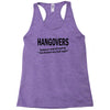 hangovers you kicked ass bro funny cool party booze alcohol geek shirt Racerback Tank