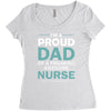 i'm a proud dad of freaking awesome nurse Women's Triblend Scoop T-shirt