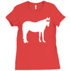 staring horse Ladies Fitted T-Shirt