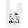 He Who Must Now Be Changed Baby Bibs