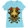 skull axe Ladies Fitted T-Shirt