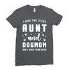 i have two titles aunt and dogmom and i rock them both Ladies Fitted T-Shirt