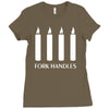 fork handles  four candles   funny Ladies Fitted T-Shirt