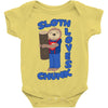 sloth loves chunk Baby Bodysuit
