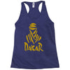 uomo dakar stampa oro moto deserto parigi africa sport Racerback Tank