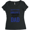 Behind Every Great Driller's Daughters Is A Truly Amazing Dad Women's Triblend Scoop T-shirt