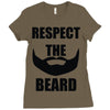 respect the beard Ladies Fitted T-Shirt