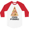 pizza lover's food pyramid 3/4 Sleeve Shirt